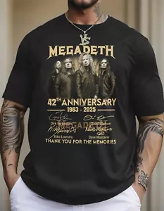 Megadeth Rock Band 42 Aniversario Vintage Camisa 1983 2025 Hombre Camiseta - Imagen 1 de 2