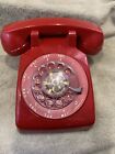 vintage Stromberg Carlson Red 1543 Rotary Dial Desk Phone 1964