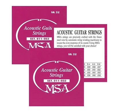 3 SATZ Gitarrensaiten SK32 - Stahlsaiten FÜR AKUSTIKGITARREN - WESTERN 011-052