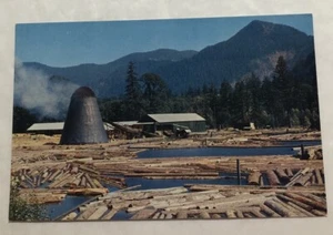 A Northeast Sawmill & Log Pond. Postcard (G2) - Picture 1 of 2