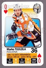 2011-12 Finnish SM LIIGA Playing Card #12 Marko Tuulola