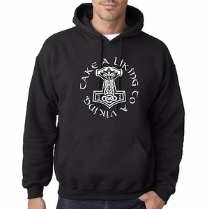 Toma un like a una sudadera con capucha vikinga Thors Hammer Odin escandinava genial divertida norsk - Imagen 1 de 2