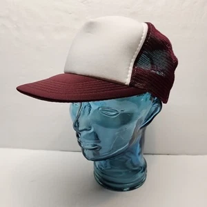 Vintage Baseballkappe aus altem Lagerbestand leer Druckknopflasche Truckermütze kastanienbraun weiß Netz Sportkappe - Bild 1 von 9