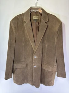 Cabela’s Brown Leather BUFFALO NICKEL Blazer 48R Patina Western Jacket Vintage - Picture 1 of 11
