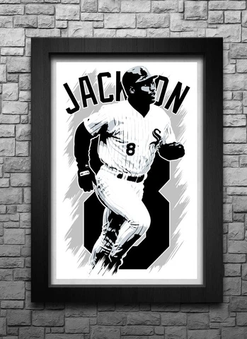 BO JACKSON art print/poster CHICAGO WHITE SOX FREE S&H! JERSEY Cover