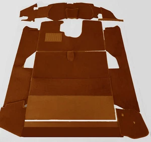   kompl Teppich satz für Citroën DS Pallas mit Bremspilz Velour Fußmatten Cognac - Picture 1 of 1