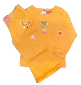 Girls 3T Orange Flowered Top & Pants   NWT! - Picture 1 of 4