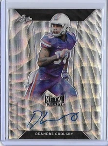 2018 Leaf Metal NFL Draft DEANDRE GOOLSBY Silver Wave Prismatic Auto RC Lions TE - Picture 1 of 1