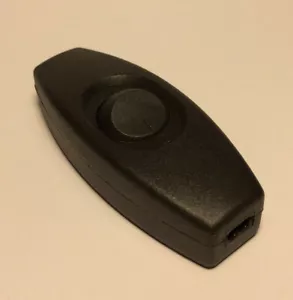 New Brown In Line Feed Through Rocker Switch, On-Off, For SPT-1 Lamp Cord #RS454 - Picture 1 of 4
