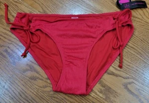 No Boundaries Women RED Swimsuit Bottoms L 11-13 Tie Sides - Picture 1 of 4