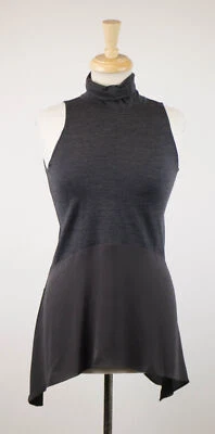 NWT BRUNELLO CUCINELLI Woman's Gray Wool Blend Blouse Top Size 6/42 $2245 — 第 1/4 张图片