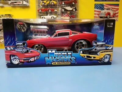 MUSCLE MACHINES  '66 MUSTANG RED   "PREOWNED" - Image 1 of 4