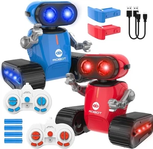 2x Ferngesteuerter 2.4GHz RC Roboter Spielzeug für Kinder mit LED Musik Tanz - Bild 1 von 7