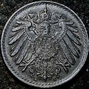 1919 E DEUTSCHES REICH 5 Pfennig ~ Vorderseite Fehler ~ vz/unz  - Bild 1 von 5