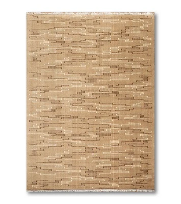 Alfombra oriental anudada a mano 100 % lana moderna pila completa 6' x 9' marrón Foto 1 de 4