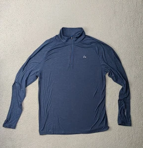 Paradox Merino Blend Pullover Mens Large Blue 1/4 Zip Base Layer Dri Release - Picture 1 of 12