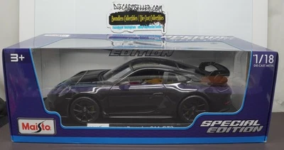 MAISTO 1:18 SPECIAL EDITION PORSCHE 911 GT3  BLACK BLUE NEW IN BOX DIE CAST - Image 1 of 2