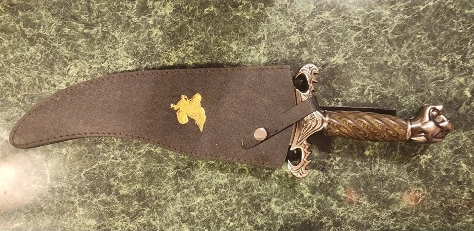 Cuchillo Bowie Pantera Diseño Personalizado Jim Frost 20" Largo con Funda en Caja Foto 1 de 4