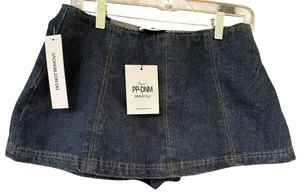 Princess Polly Women's Denim Mini Skirt Skort .Size 0 - Imagen 1 de 7