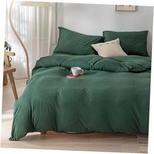 Jersey Knit Duvet Cover Set 100% T-Shirt Cotton Super Soft Comfy Natural - Picture 1 of 7