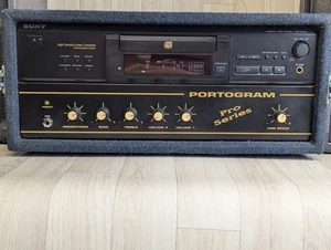 Sony Portogram Pro Series Compact Disc CD Player Amp Working In Carry Case Rare - Picture 1 of 11