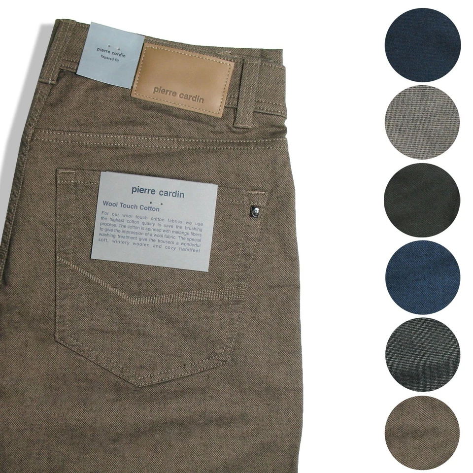 PIERRE CARDIN Herren 5-Pocket Hose | Lyon Tapered Wool Touch Cotton - Bild 1 von 1