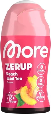 MORE Zerup, Peach Iced Tea, 65 ml, für bis zu 8 l Fertiggetränk - Bild 1 von 4