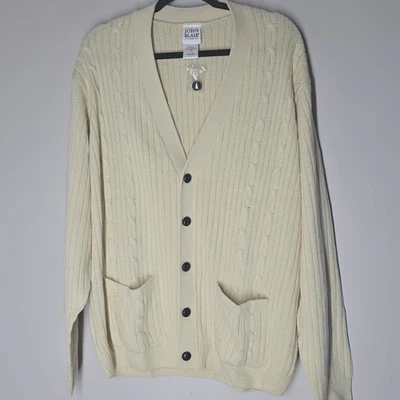 Cárdigan de Colección John Blair Para Hombres Tejido con Cable Botones Talla XL Pescador Abuelo Nuevo con Etiquetas Foto 1 de 4