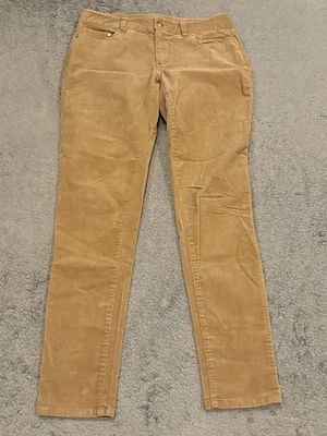 Michael Kors Corduroy Pants Women’s 2 Tan Skinny Classic Academia Stretch - Image 1 of 4