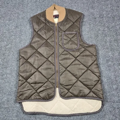 Chaleco Cabeza Roja De Colección Para Hombres Pequeño Acolchado Forrado Dacron Hecho en EE. UU. Años 70 80 Caza Foto 1 de 4