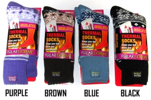 Womens Polar Extreme Insulated Moisture Wicking Cushioned Thermal Crew Socks - Picture 1 of 10
