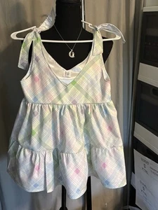 Tie Shoulder Tiered Dress. Size 12 Months To 14 Years     FREE SHIPPING - Picture 1 of 1