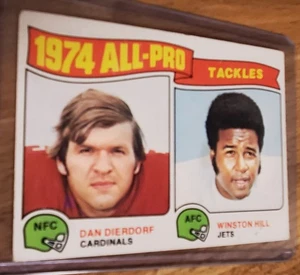 1975 Topps Football Set ALL-PRO TACKLES Card # 206 - DIERDORF / HILL - Picture 1 of 2