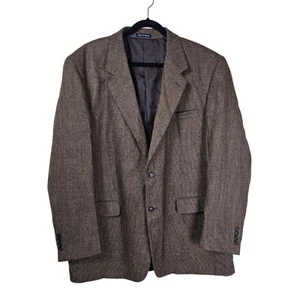 Alan Flusser Lambswool & Cashmere Tweed Blazer Jacket 48 L Office Quiet Luxury - Picture 1 of 16