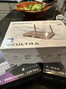 SuperBOX S6 Ultra Android TV Box 4K -NEW!-128GB Dual WiFi Bluetooth Voice Remote - Picture 1 of 11