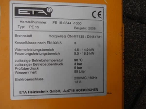 Pelletzünder für ETA Pelletheizung :siehe Typenschild - Bild 1 von 2