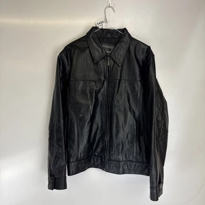 Aviatrix Vintage Black Leather Full Zip Jacket Men’s Size Uk XL - Image 1 of 4