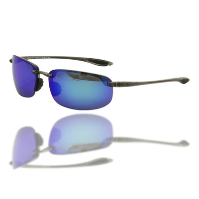 Lentes polarizadas Hookipa Maui Jim B407-11 armação cinza/azul havaiano - Imagem 1 de 4