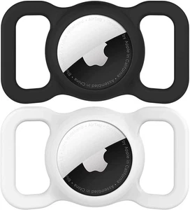 Airtag Dog Cat Collar Holder Case for Apple Air Tag Holder Set of 2 - Picture 1 of 11