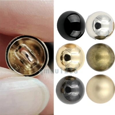 METAL SHANK BUTTONS DOMED ROUND 10MM 25MM FOR BLOUSE CRAFT DRESS RETRO CLOTHES - Image 1 of 4