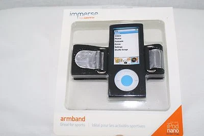 17 Griffin Immerse Sport Armbands for Apple iPod nano 5th Gen. Armband, Black  - Image 1 of 4