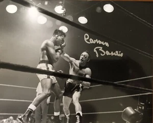 Carmen Basilio Signed 8x10 Boxing Photo Vs. Sugar Ray Robinson - Picture 1 of 1