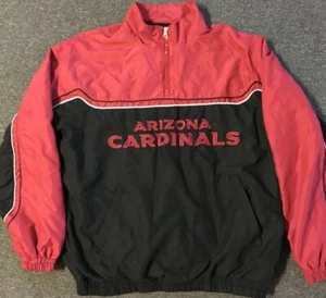 Vtg 90s Cardinals Spellout 1/4 Zip Jacket L Pat Tillman Tim Hightower Colorblock - Picture 1 of 9