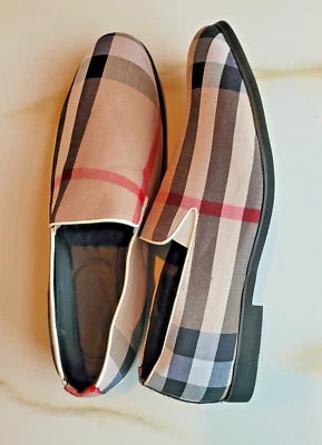 MOCASINES A CUADROS HOMBRES MOCASINES INFORMALES COMODIDAD OFICINA EVENTOS EE. UU. 11,5 Foto 1 de 4