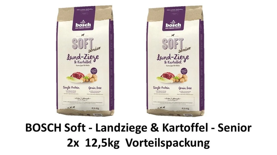 Bosch HPC Soft Senior Ziege & Kartoffel | 2x 12,5kg Vorteilspackung - Bild 1 von 1