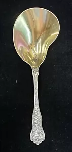 TIFFANY OLYMPIAN 9 3/8 BERRY OR CASSEROLE SPOON GOLD WASH 9 3/8IN - Picture 1 of 13