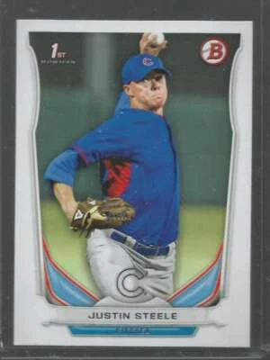 2014 Bowman Draft #DP120 Justin Steele Chicago Cubs Baseball Card NM-MT ID:31298 - Image 1 of 2