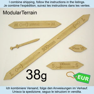1x MDF Roman Gladius Sword Measuring Rulers Dark Age Romana Edad Oscura Saga - Bild 1 von 6