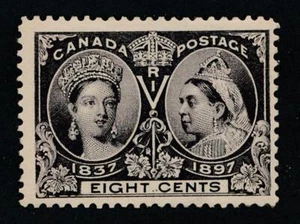 CANADA #56 UNUSED F-VF REGUM 8c VIOLET JUBILEE - Picture 1 of 2