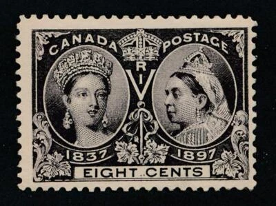 CANADA #56 UNUSED F-VF REGUM 8c VIOLET JUBILEE - Image 1 of 2